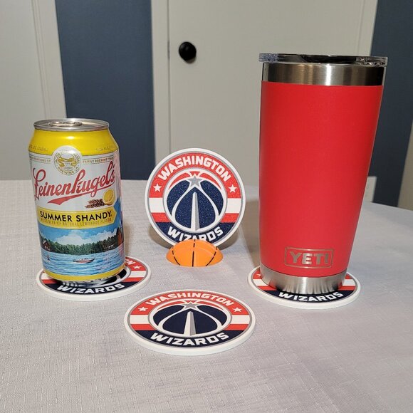 Washington Wizards Coaster Set - 3D Printed - (Set of 4) - Picture 3 of 4